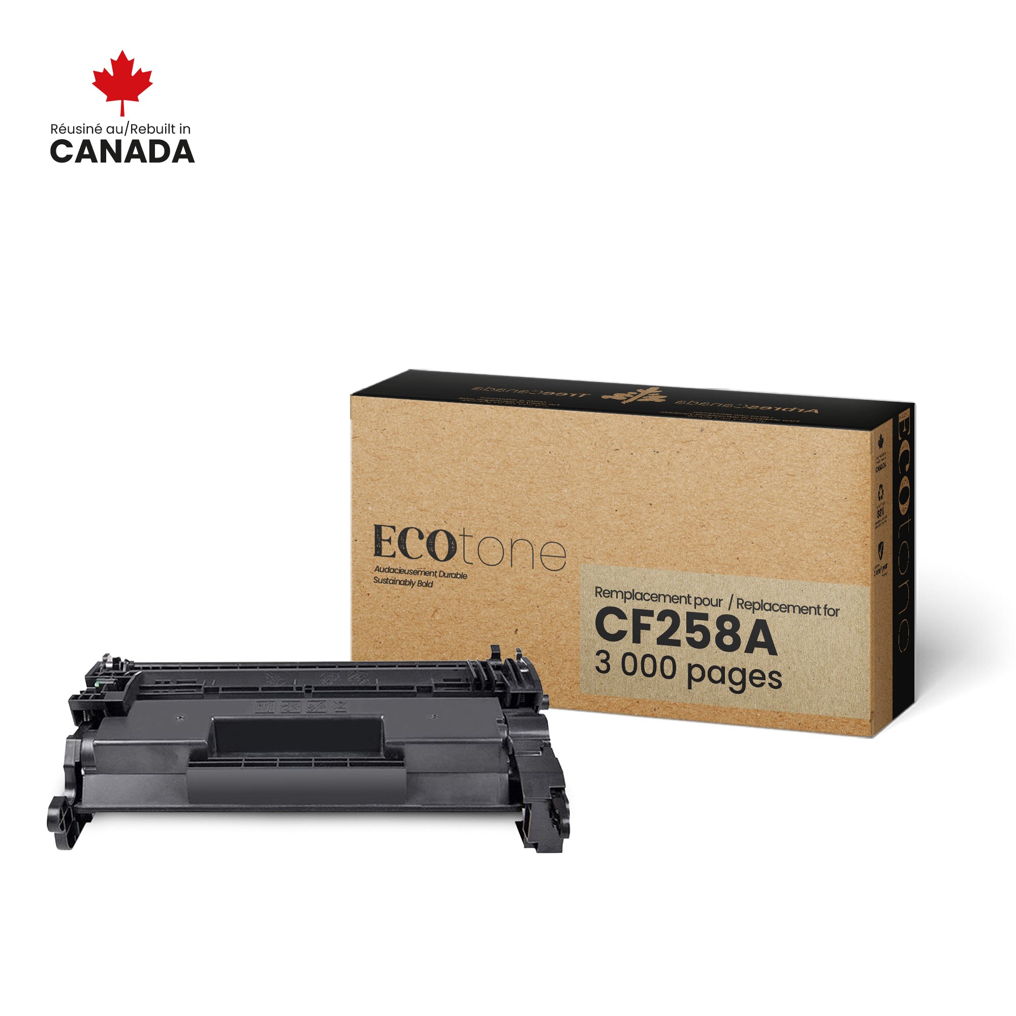 HP CF258A Reman Ecotone 3K (Without toner level)